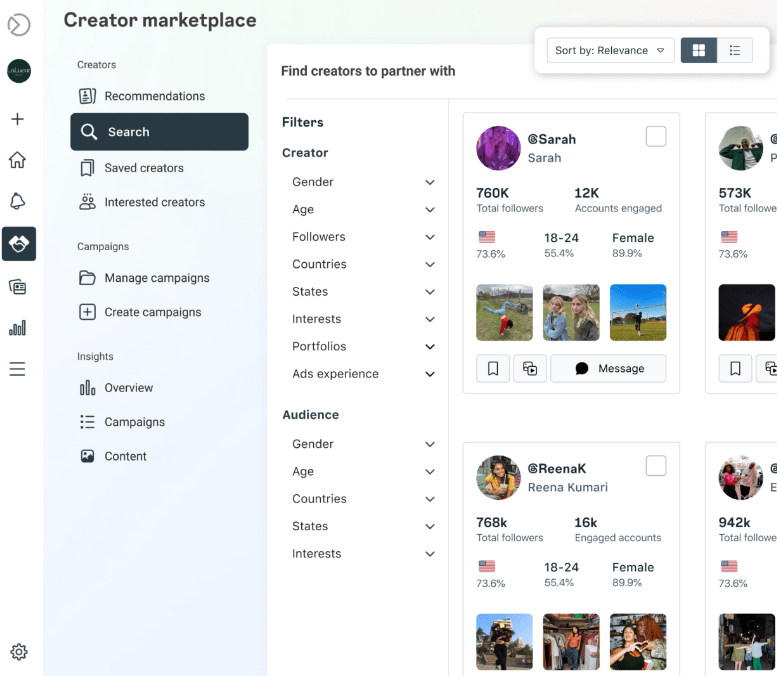 Instagram Creator Marketplace, Meta